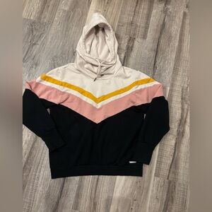 Betsey Johnson Colorblock Hoodie - Pink, Yellow, and Black